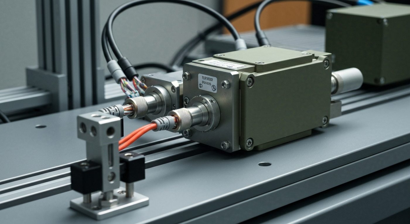 Optisches Laser-Kommunikationsterminal auf einem Avionik-Teststand im Labor